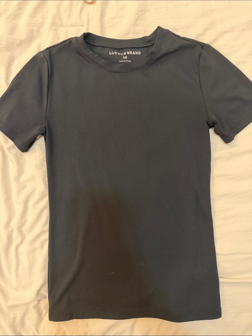 Lucky Brand Black Short Sleeve Crewneck Tee